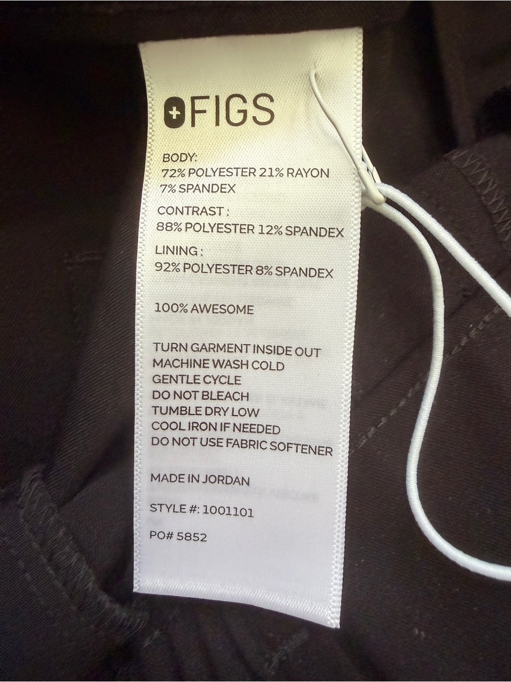 NWT FIGS Slim Relaxed Jogger Scrub Pants Black Size Small Regular - Picture 5 of 6